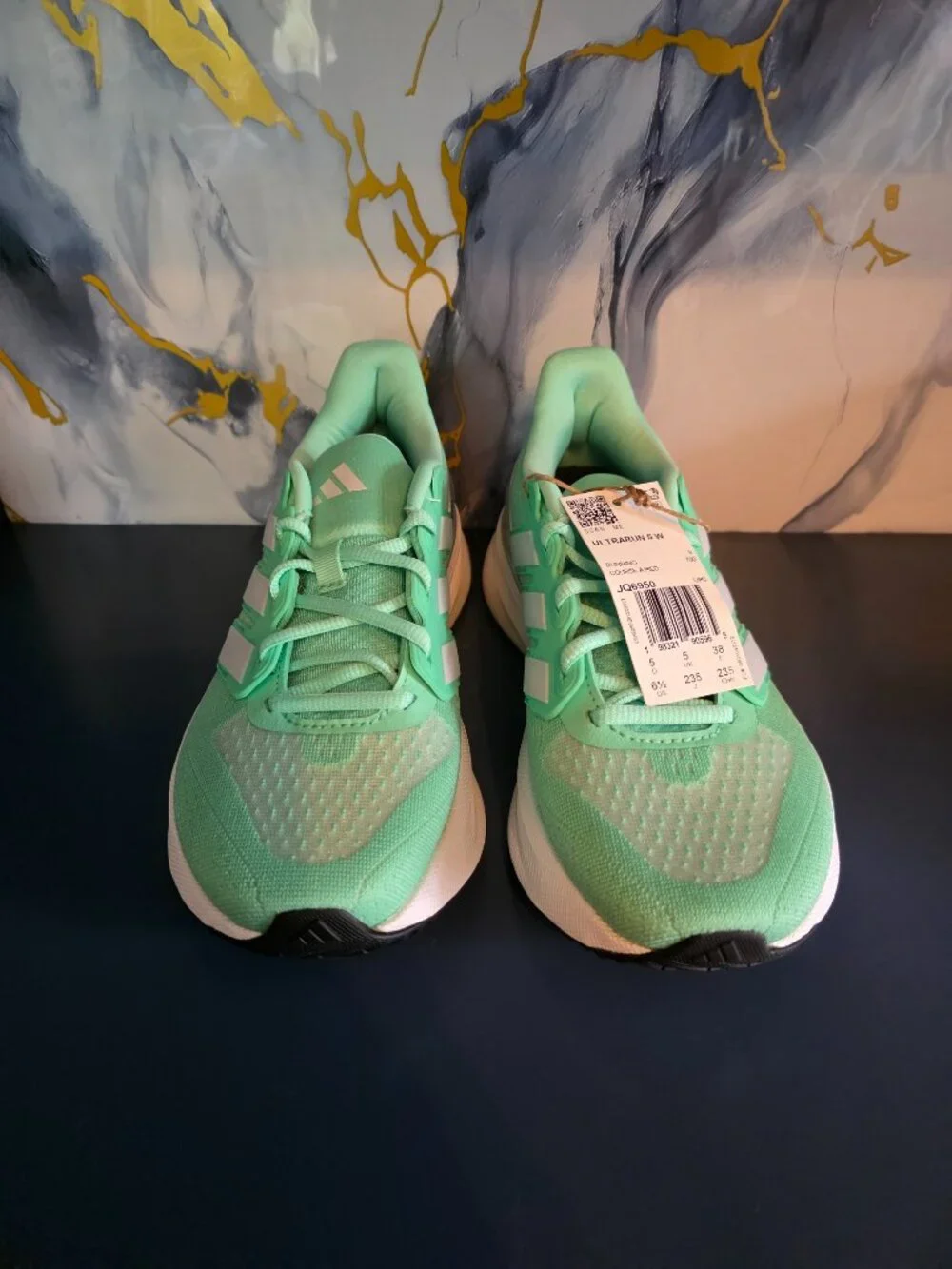 Adidas Ultrarun 5 W Running Shoes NWT Women's 6.5 Green JQ6950